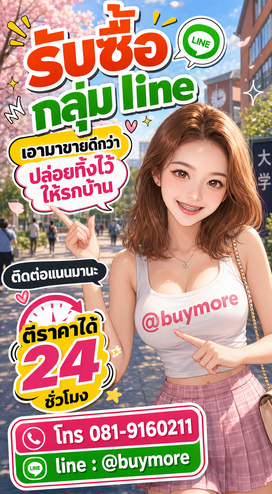 รับซื้อ กลุ่ม line Buymore.in.th ติดต่อประเมินราคา 24 ชั่วโมง