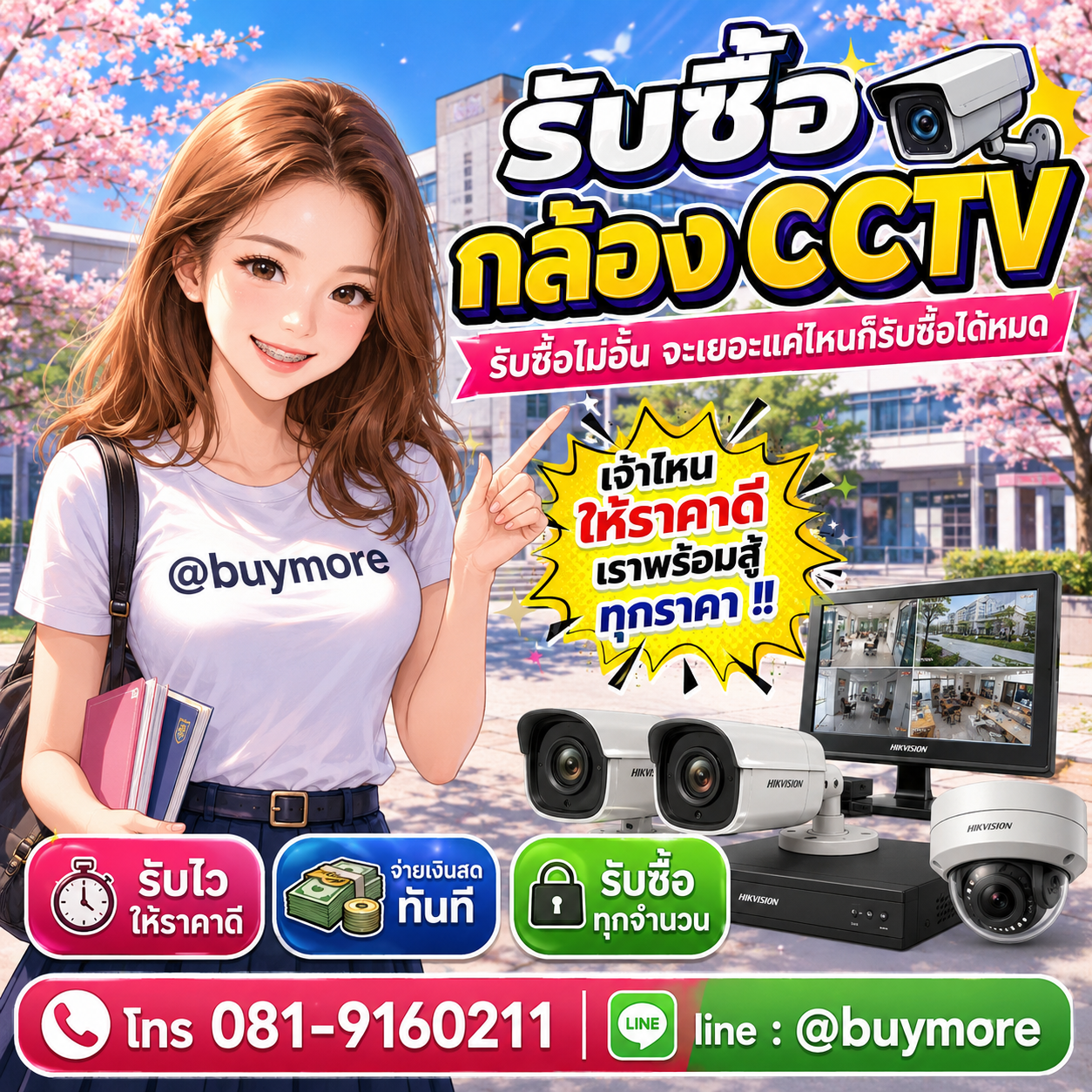 Buymore รับซื้อกล้อง CCTV และยังมีสินค้าจำหน่ายราคาพิเศษ