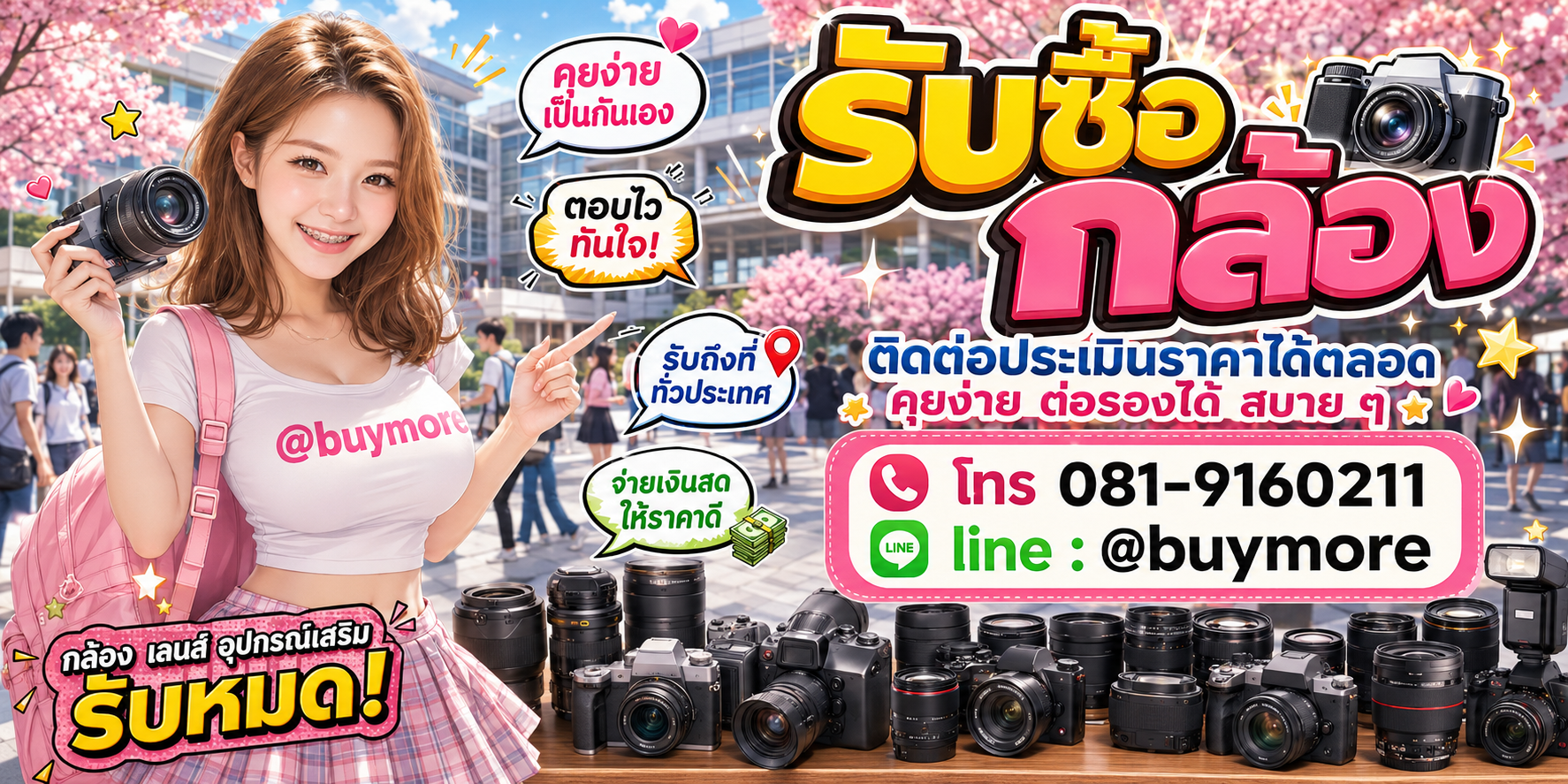 รับซื้อกล้องราคาดี ติดต่อประเมินราคาได้ตลอด คุยง่าย ต่อรองได้สบาย ๆ