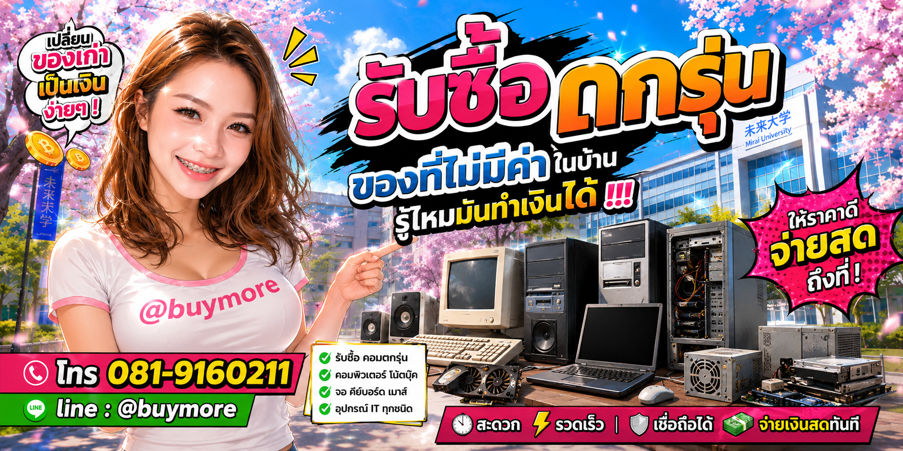 รับซื้อคอมตกรุ่น รับซื้อไม่อั้น จะเยอะแค่ไหนก็รับซื้อได้หมด