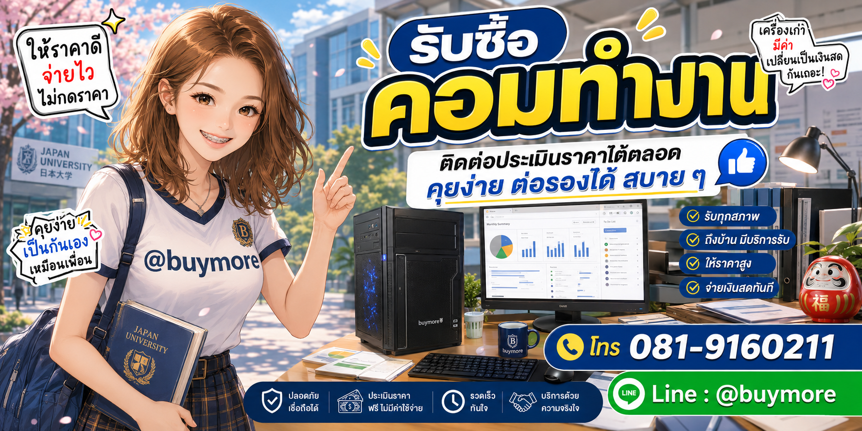 รับซื้อของมือสอง ติดต่อประเมินราคาได้ตลอด คุยง่าย ต่อรองได้สบาย ๆ