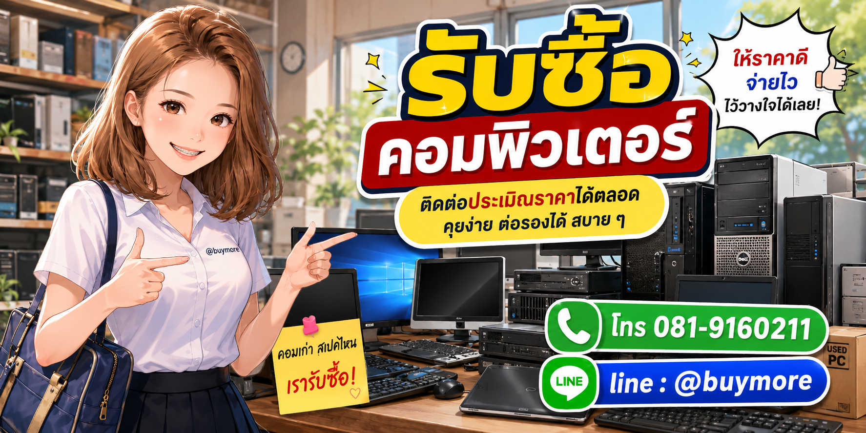 รับซื้อของมือสอง ติดต่อประเมินราคาได้ตลอด คุยง่าย ต่อรองได้สบาย ๆ