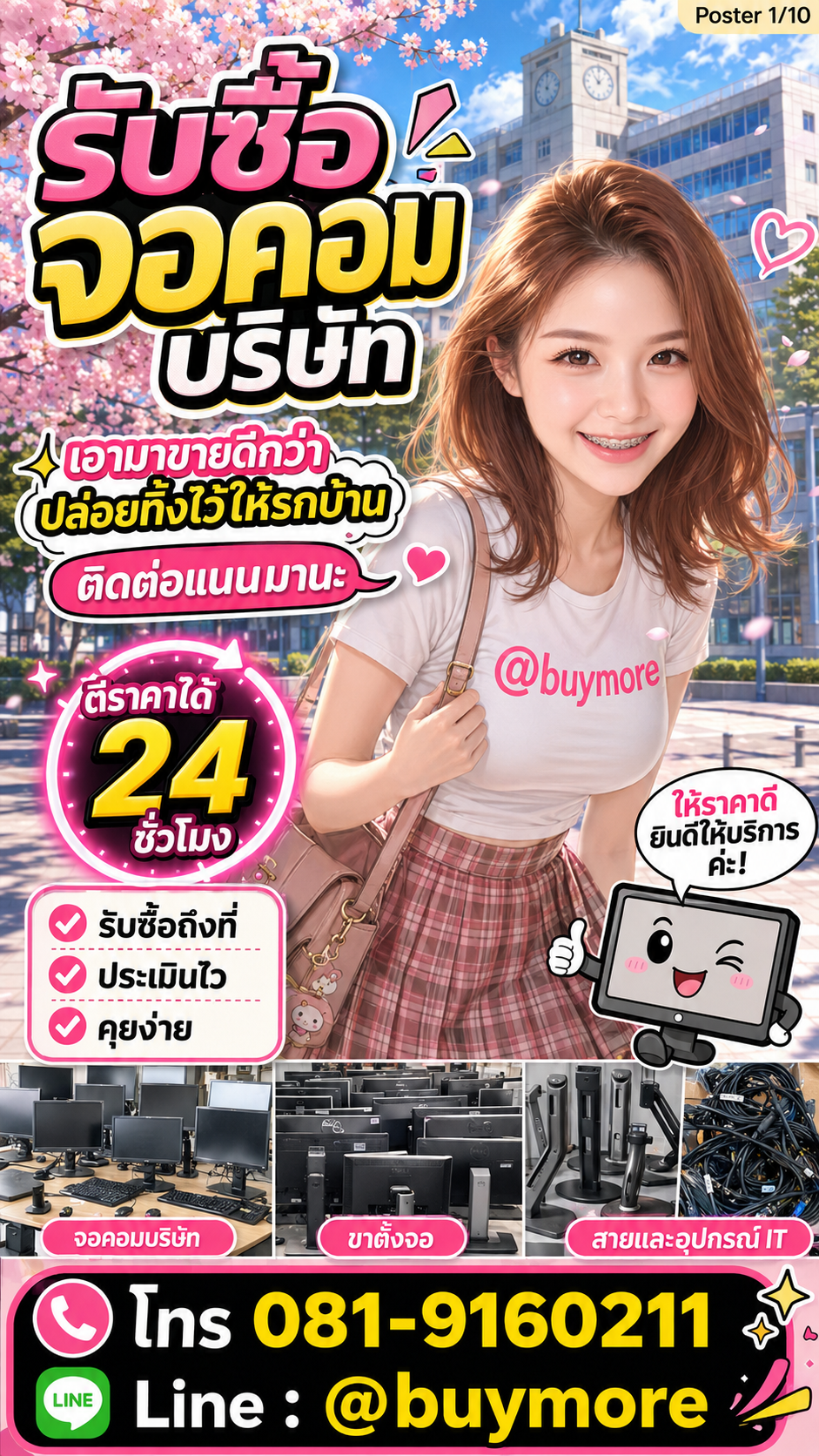 รับซื้อจอคอมบริษัท Buymore.in.th ติดต่อประเมินราคา 24 ชั่วโมง