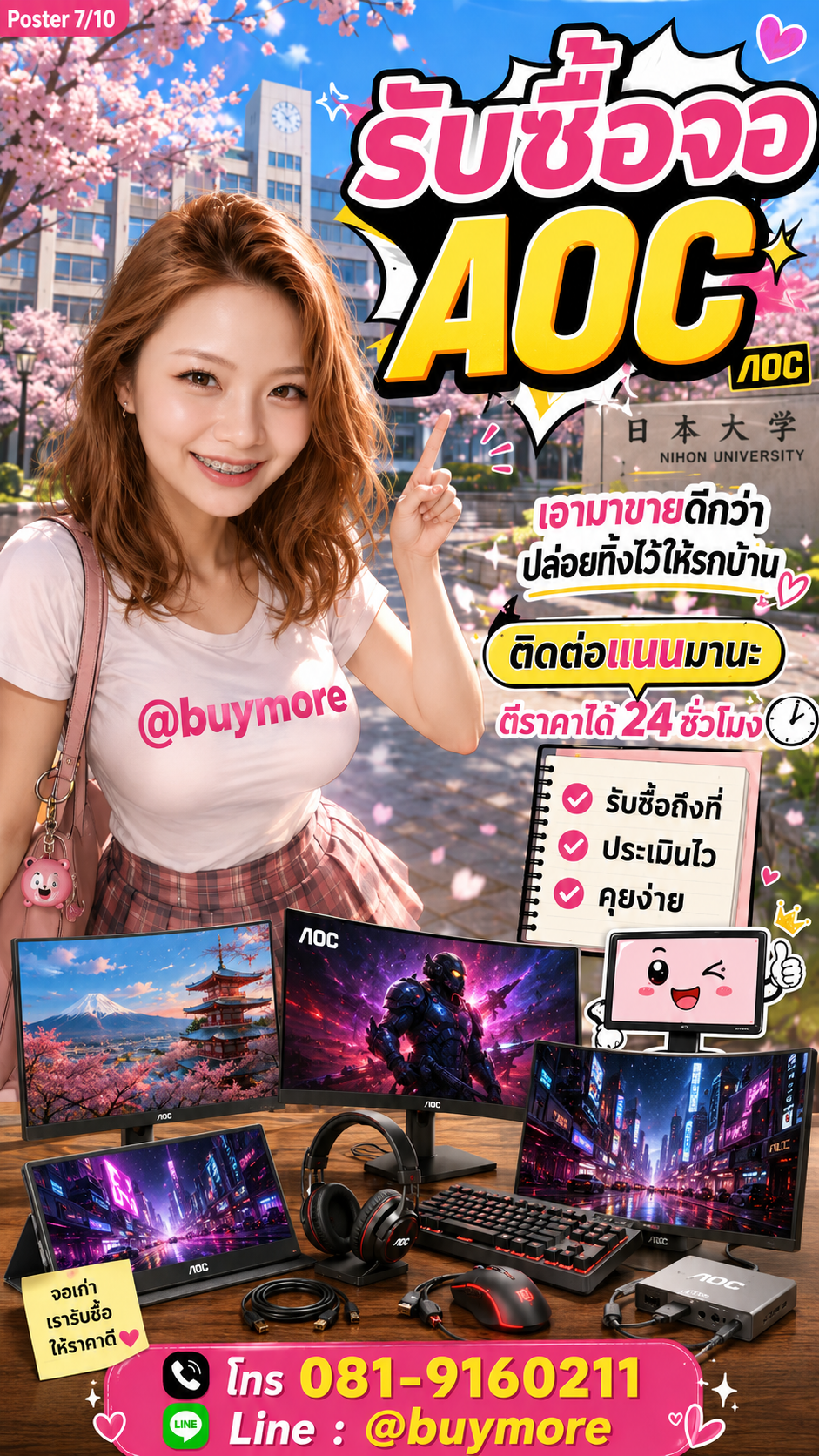 รับซื้อจอ AOC Buymore.in.th ติดต่อประเมินราคา 24 ชั่วโมง