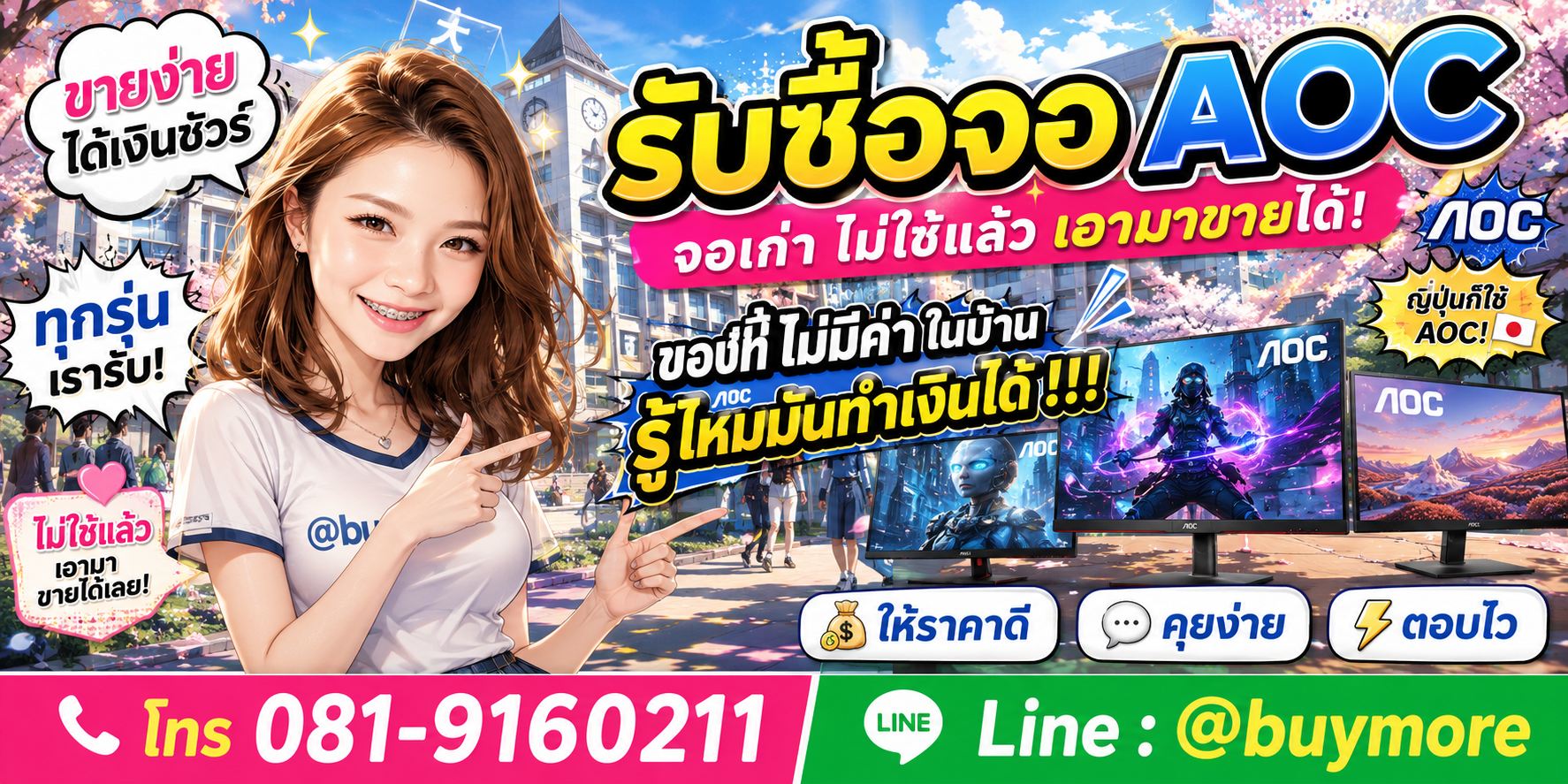 รับซื้อจอ AOC รับซื้อไม่อั้น จะเยอะแค่ไหนก็รับซื้อได้หมด