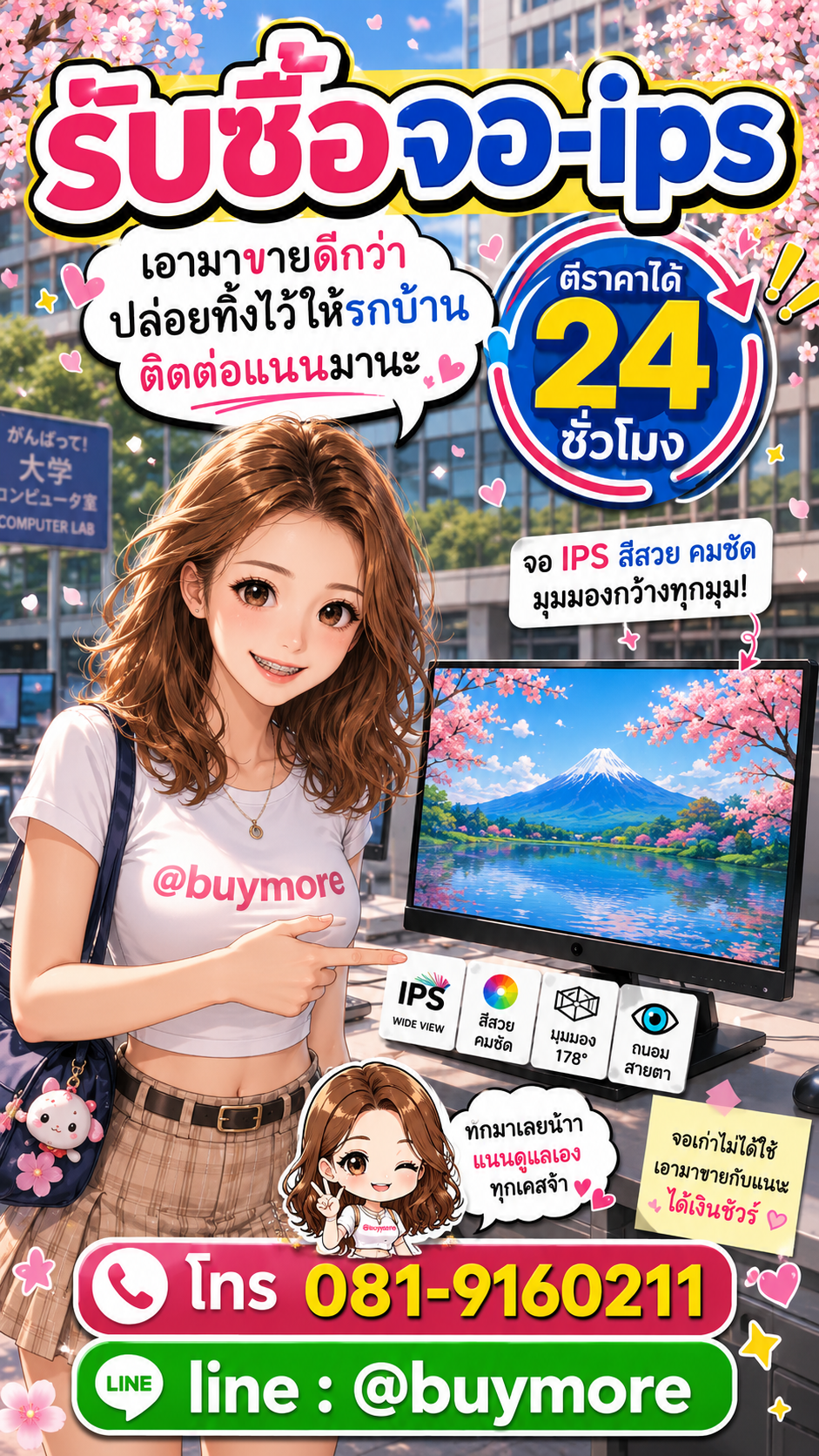 รับซื้อจอ IPS Buymore.in.th ติดต่อประเมินราคา 24 ชั่วโมง