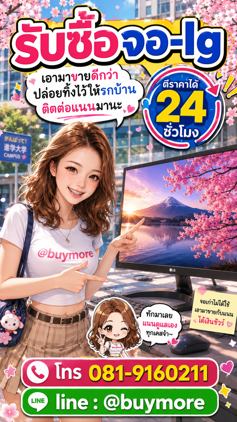 รับซื้อจอ LG Buymore.in.th ติดต่อประเมินราคา 24 ชั่วโมง