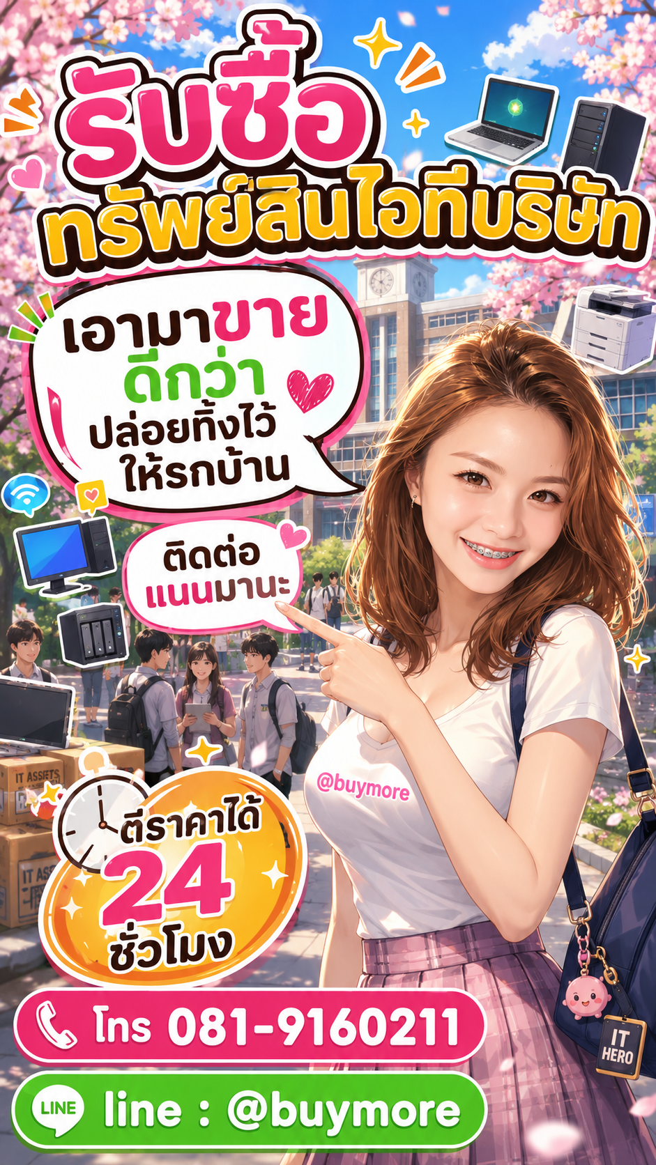 รับซื้อ ทรัพย์สินไอทีบริษัท Buymore.in.th ติดต่อประเมินราคา 24 ชั่วโมง