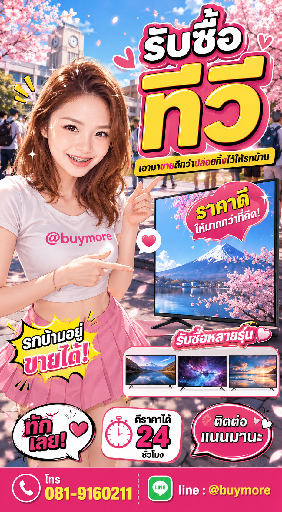 รับซื้อทีวี Buymore.in.th ติดต่อประเมินราคา 24 ชั่วโมง