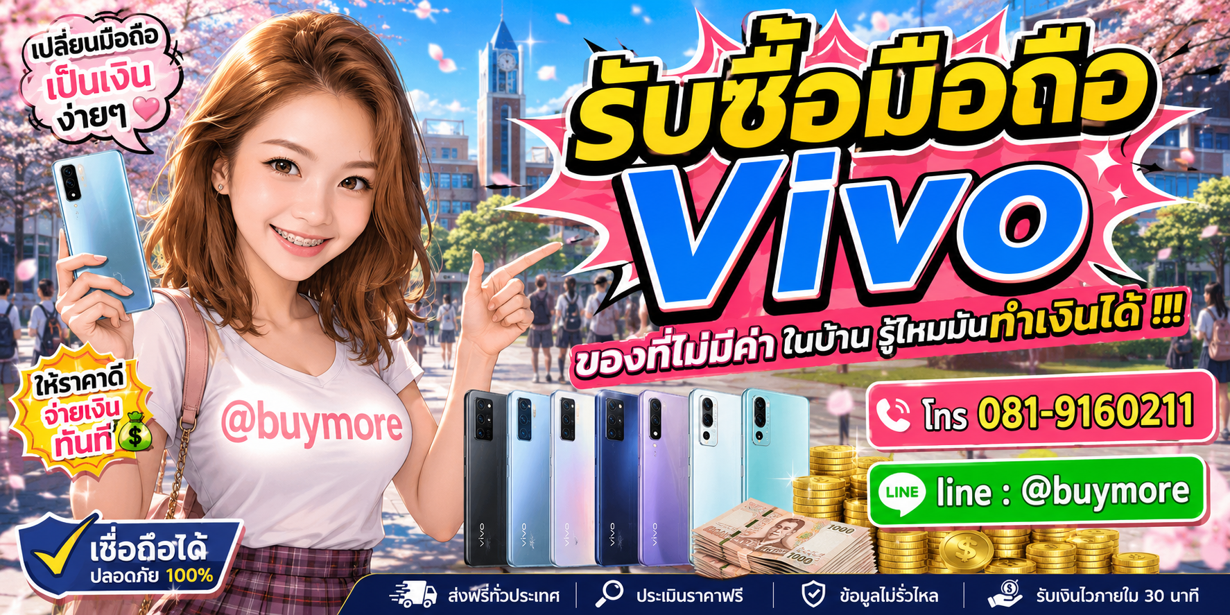 รับซื้อมือถือ Vivoจำนวนมาก รับซื้อเหมามือถือ Vivoจากบริษัท ร้านค้า และองค์กร