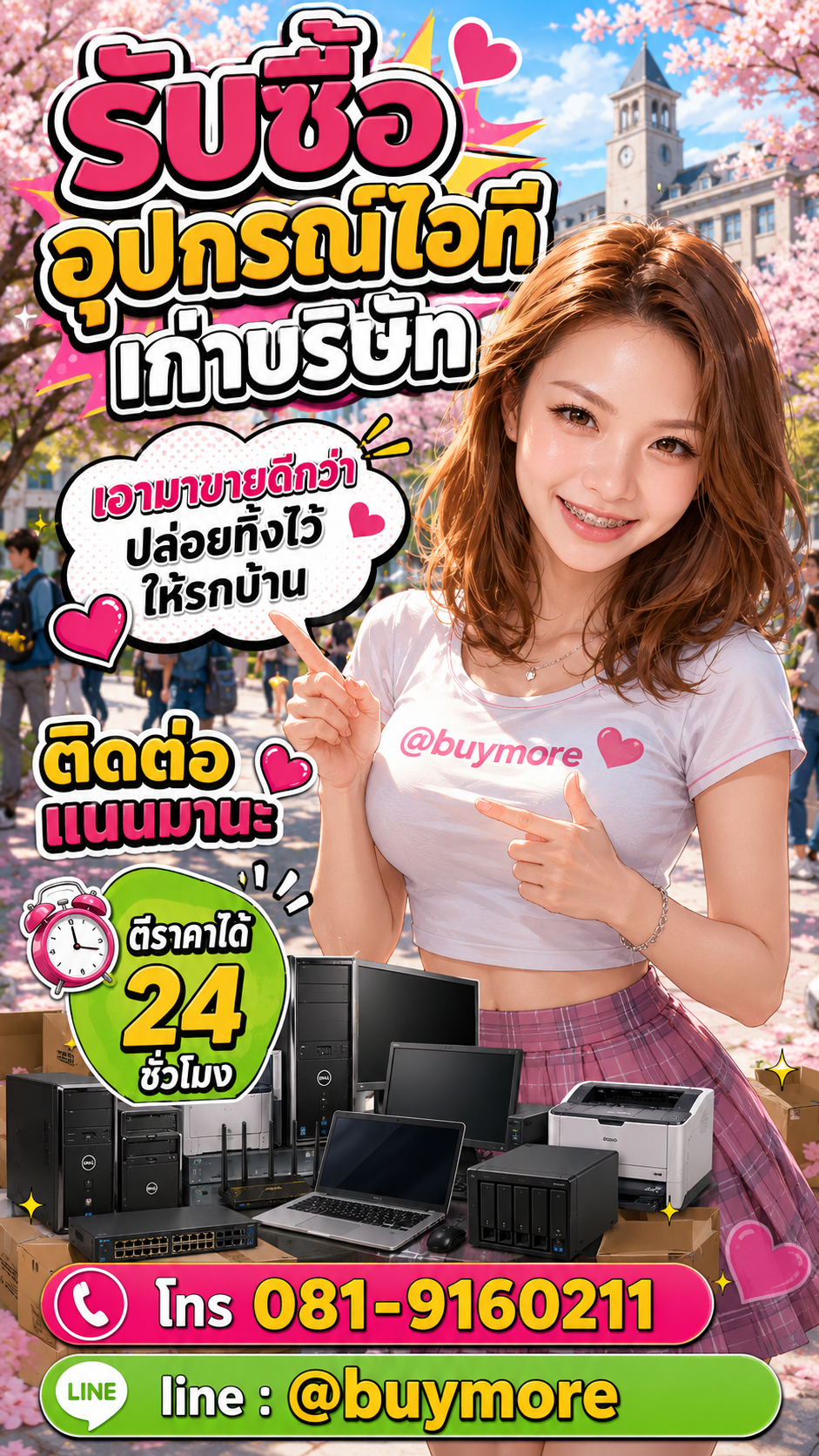รับซื้อ อุปกรณ์ไอทีเก่าบริษัท Buymore.in.th ติดต่อประเมินราคา 24 ชั่วโมง