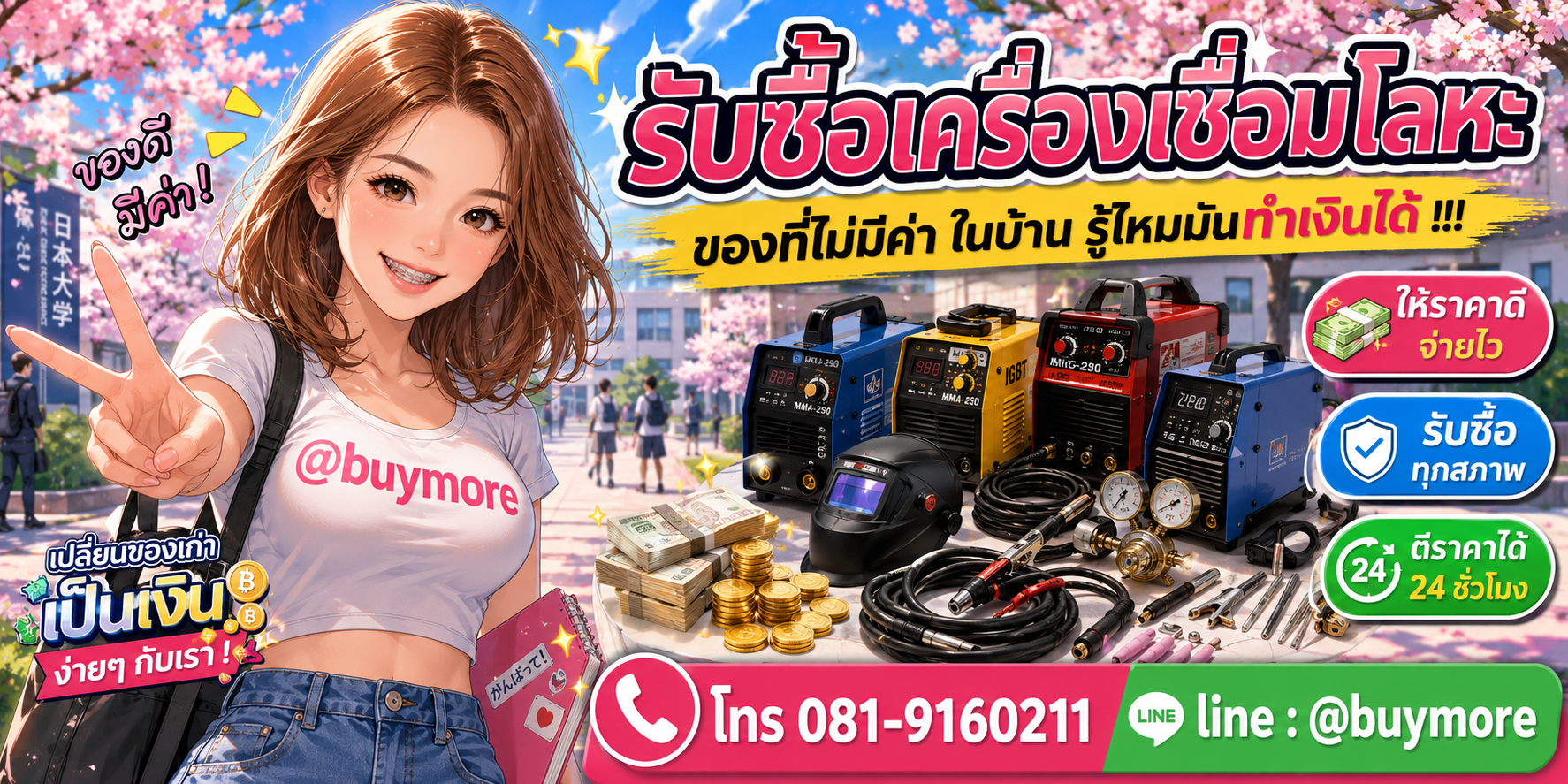 รับซื้อเครื่องเชื่อมโลหะ รับซื้อไม่อั้น จะเยอะแค่ไหนก็รับซื้อได้หมด