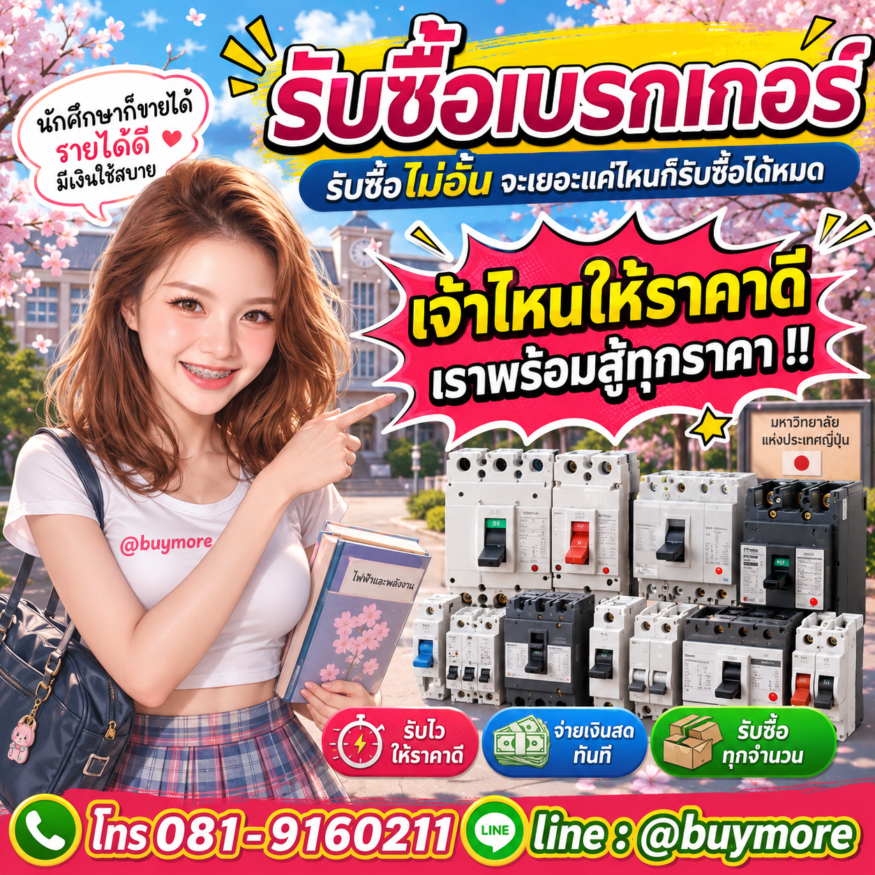 Buymore รับซื้อเบรกเกอร์และยังมีสินค้าจำหน่ายราคาพิเศษ