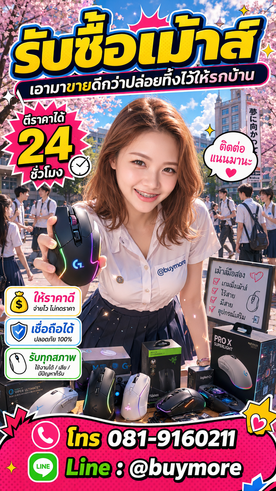 รับซื้อเม้าส์ Buymore.in.th ติดต่อประเมินราคา 24 ชั่วโมง