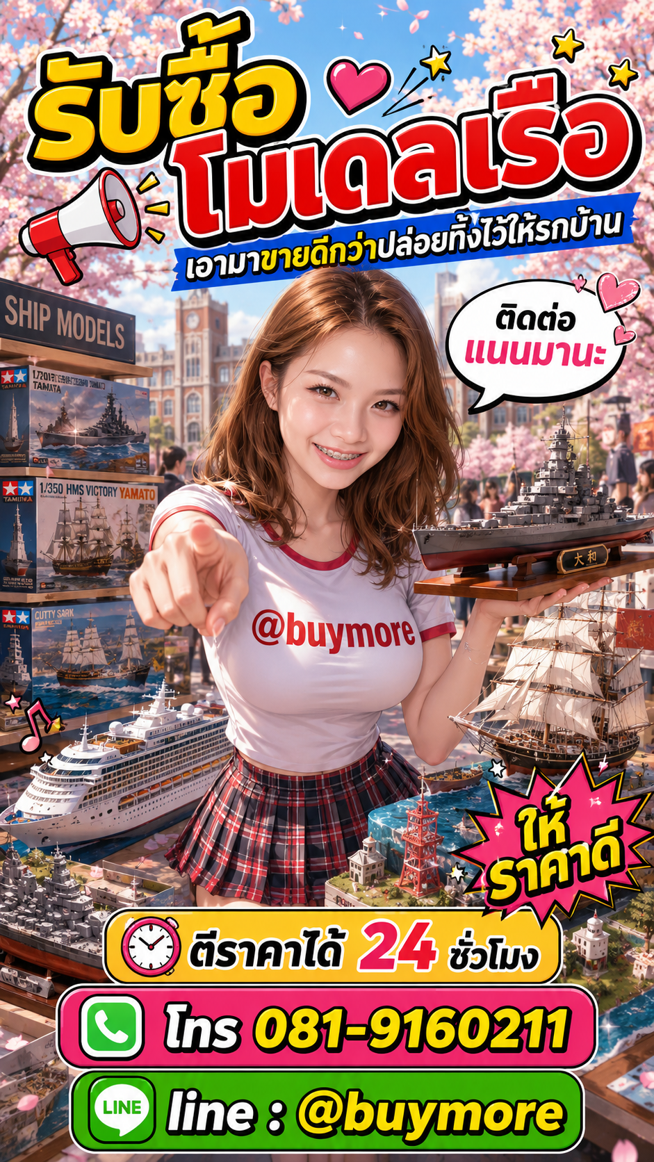 รับซื้อโมเดลเรือ Buymore.in.th ติดต่อประเมินราคา 24 ชั่วโมง