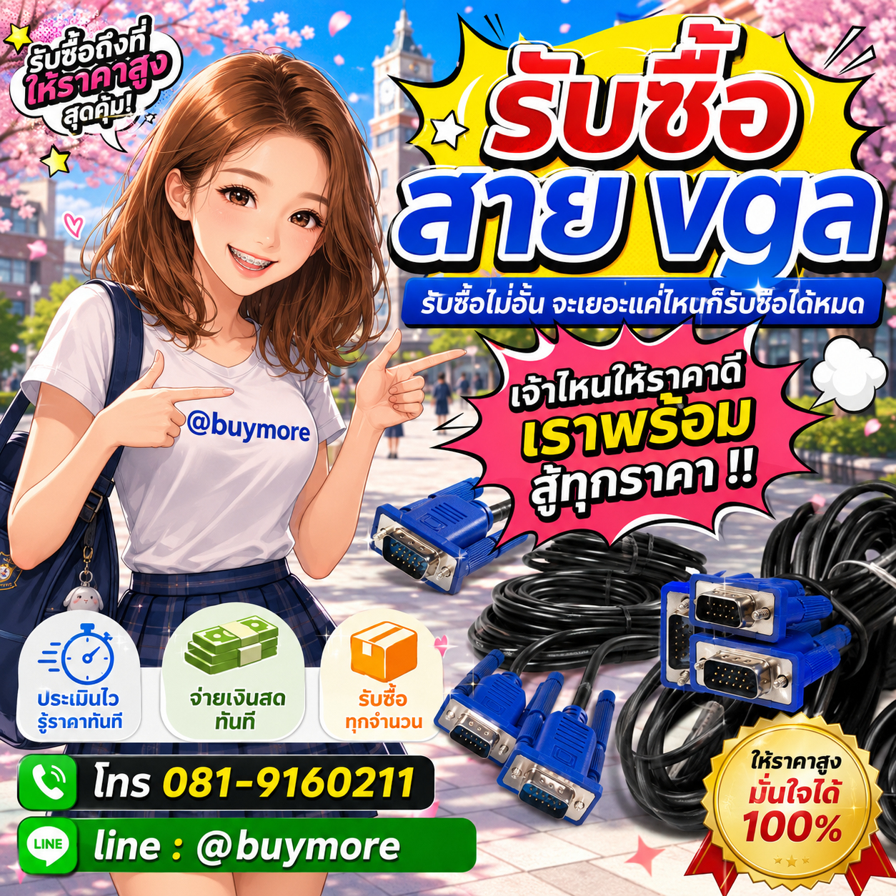 Buymore รับซื้อสายvga และยังมีสินค้าจำหน่ายราคาพิเศษ