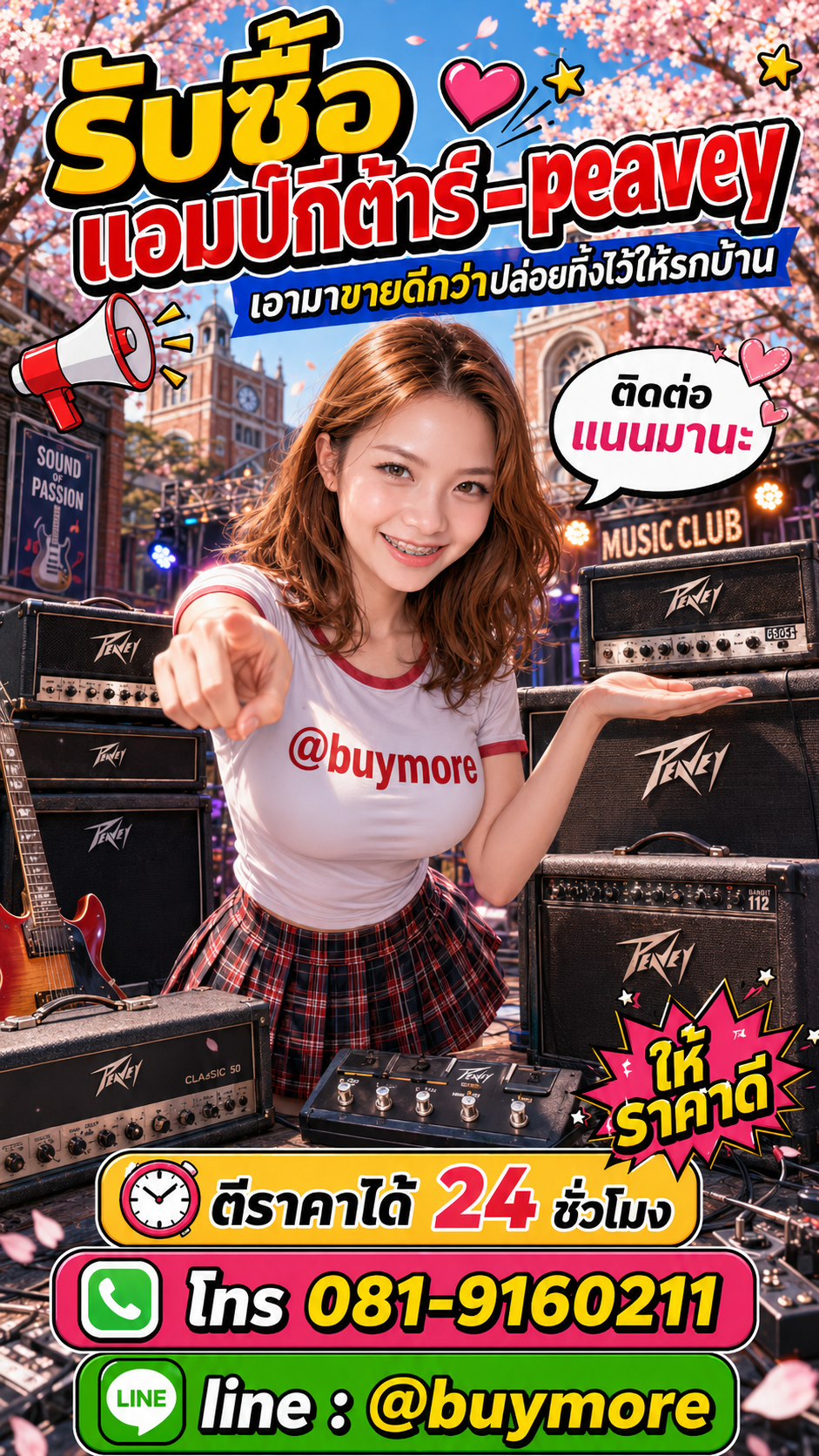 รับซื้อแอมป์กีต้าร์ peavey Buymore.in.th ติดต่อประเมินราคา 24 ชั่วโมง