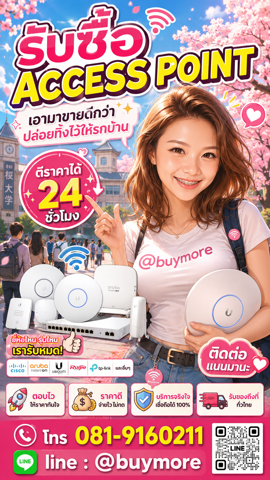 รับซื้อAccess Point Buymore.in.th ติดต่อประเมินราคา 24 ชั่วโมง