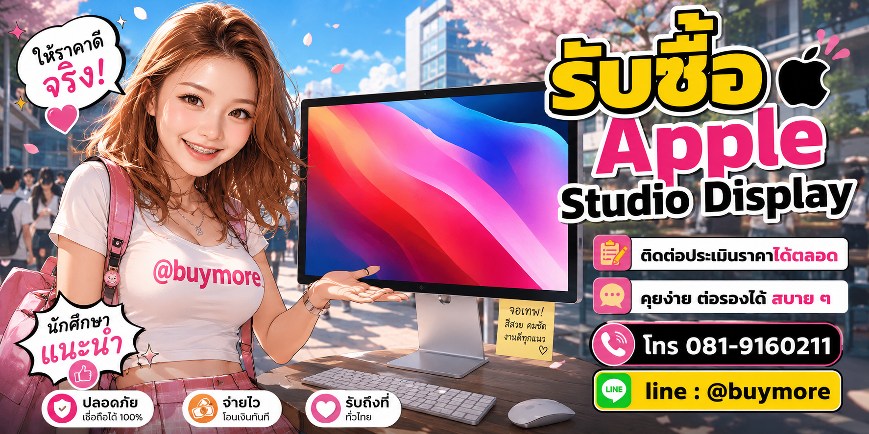 รับซื้อ Apple Studio Display คุยง่าย ตีราคาไว ให้ราคาดี