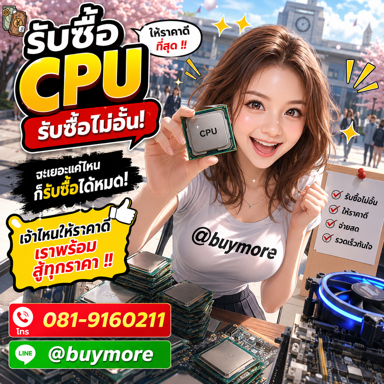 Buymore รับซื้อ   CPU และยังมีสินค้าจำหน่ายราคาพิเศษ