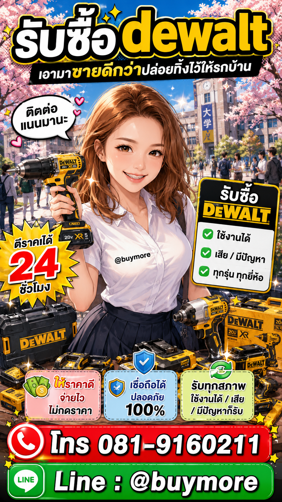รับซื้อdewalt Buymore.in.th ติดต่อประเมินราคา 24 ชั่วโมง