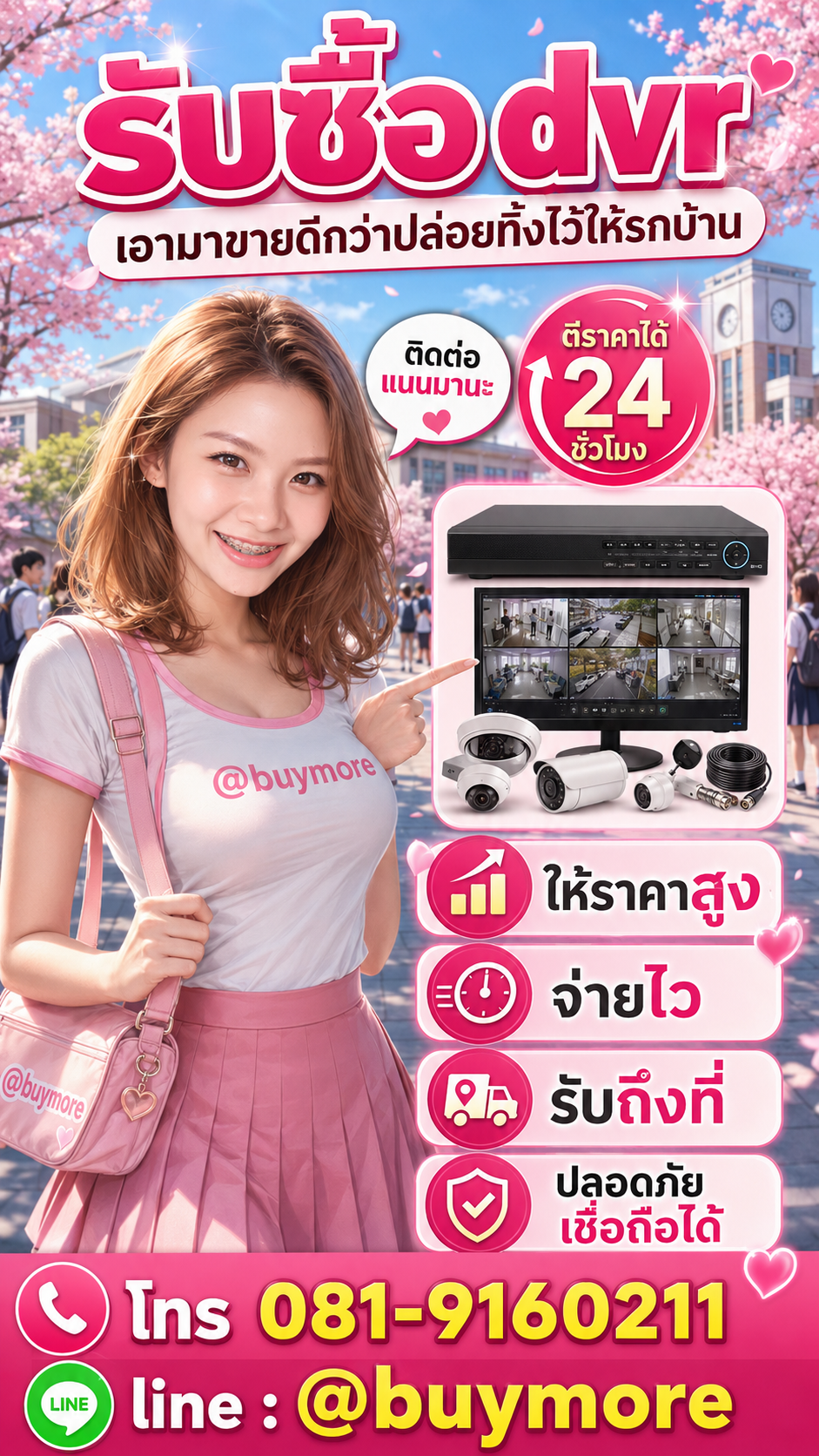 รับซื้อกล้อง dvr Buymore.in.th ติดต่อประเมินราคา 24 ชั่วโมง