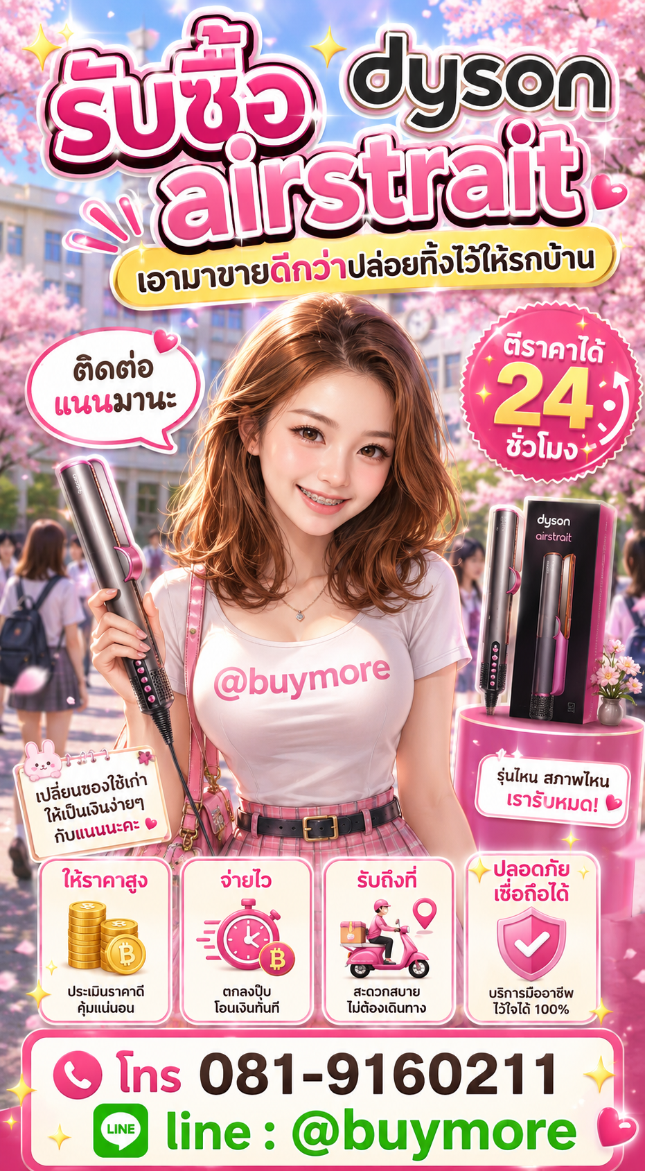 รับซื้อ Dyson Airstrait มือสอง Buymore.in.th