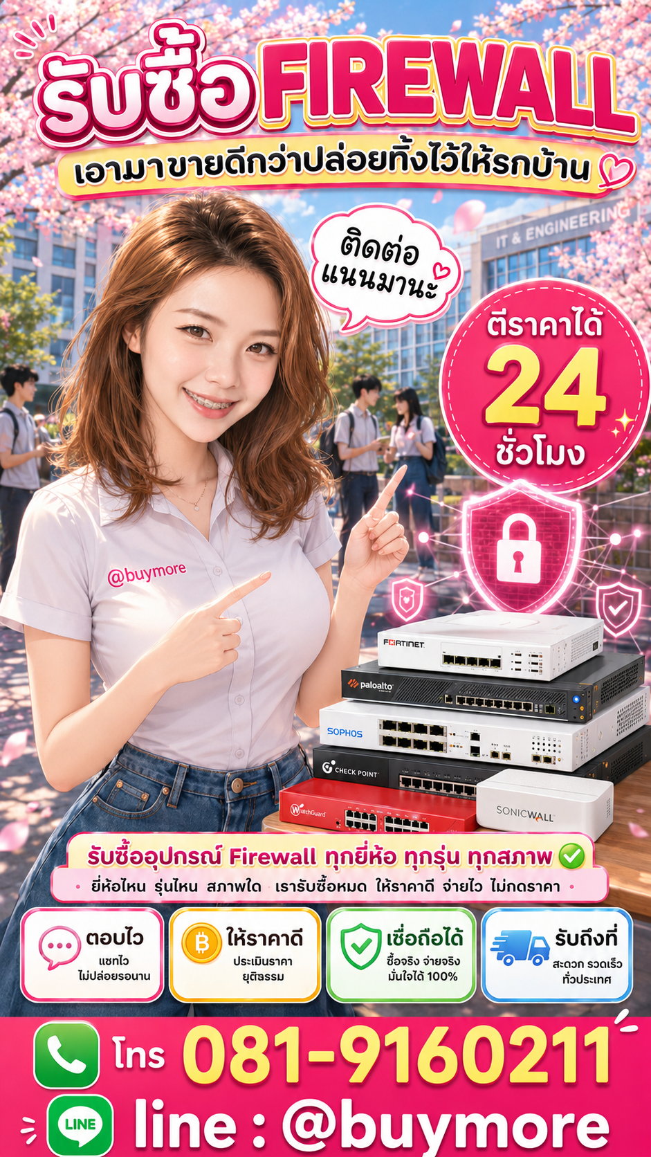 รับซื้อfirewall Buymore.in.th ติดต่อประเมินราคา 24 ชั่วโมง