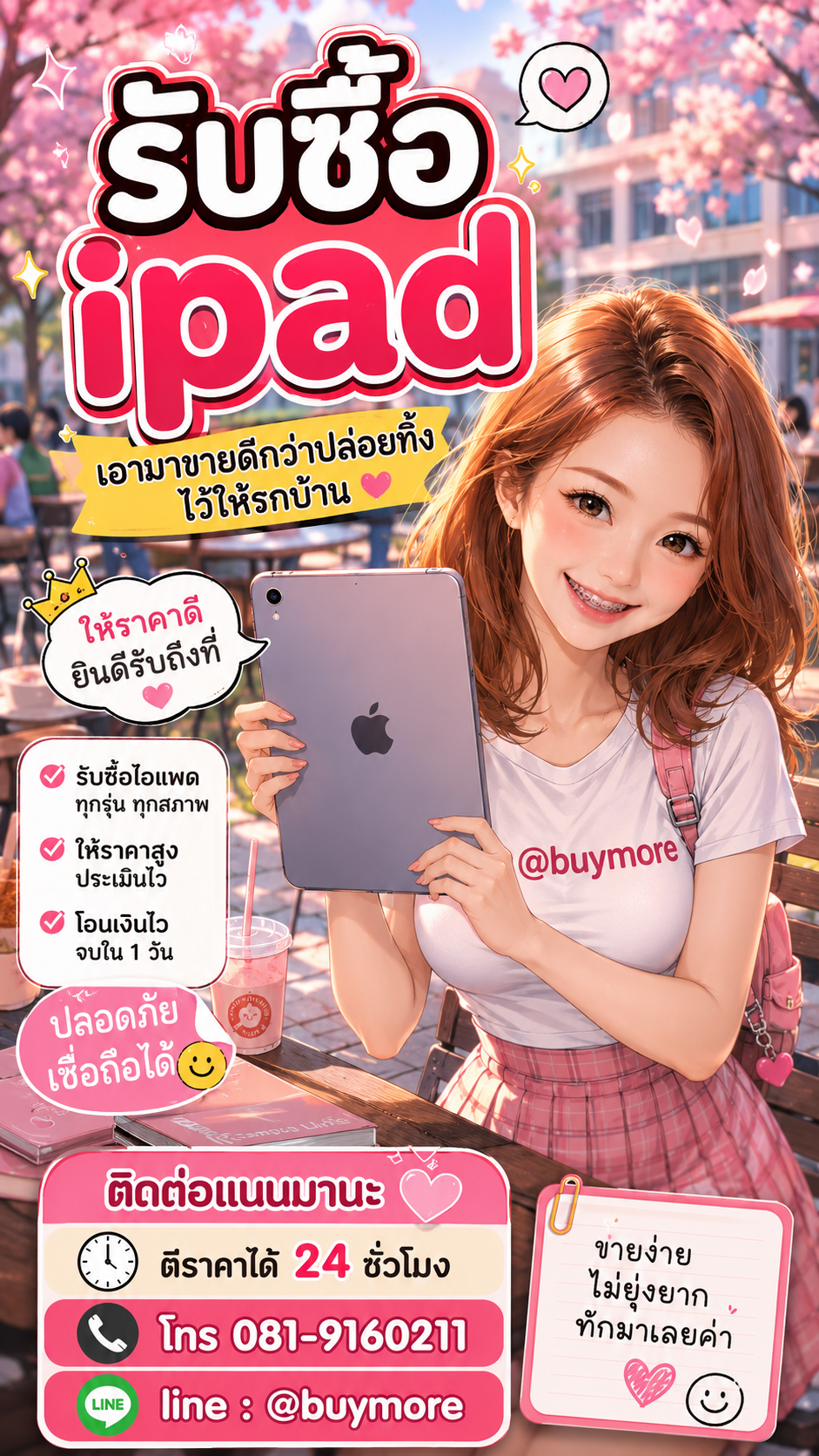 รับซื้อ ipadBuymore.in.th ติดต่อประเมินราคา 24 ชั่วโมง