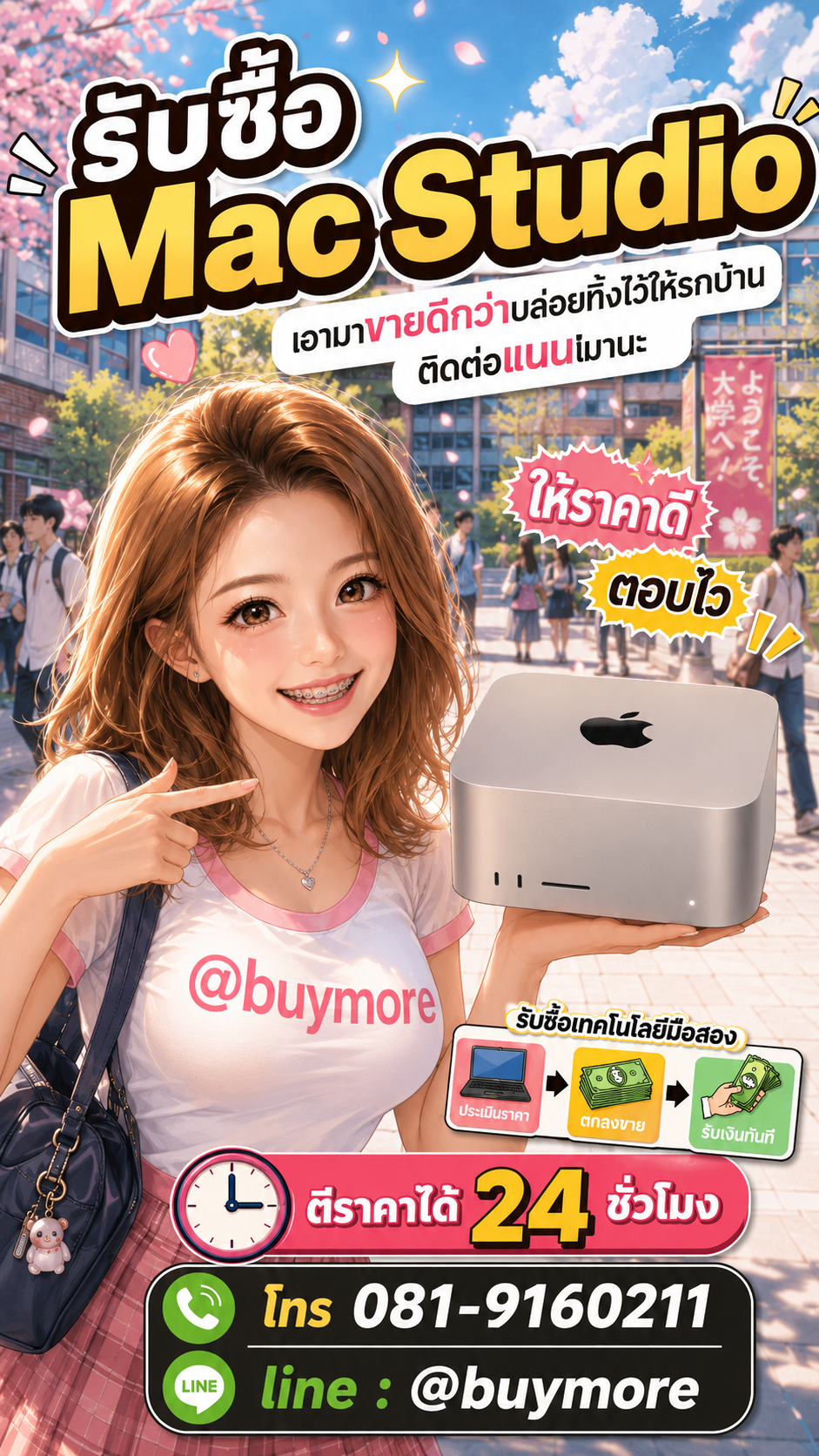 รับซื้อ mac studio มือสอง Buymore.in.th