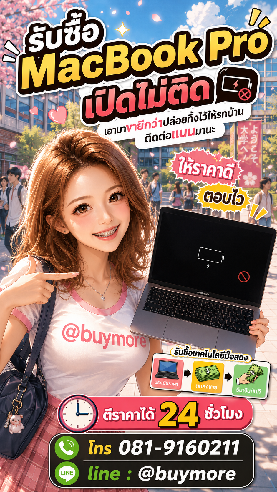 รับซื้อ macbook pro เปิดไม่ติด มือสอง Buymore.in.th