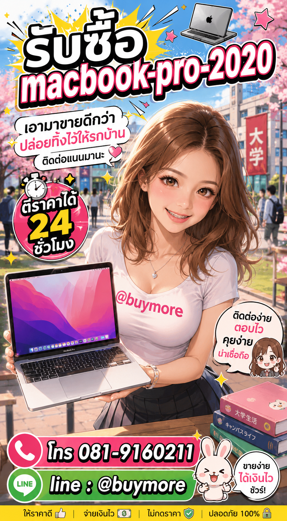 รับซื้อ macbook pro 2020 มือสอง Buymore.in.th