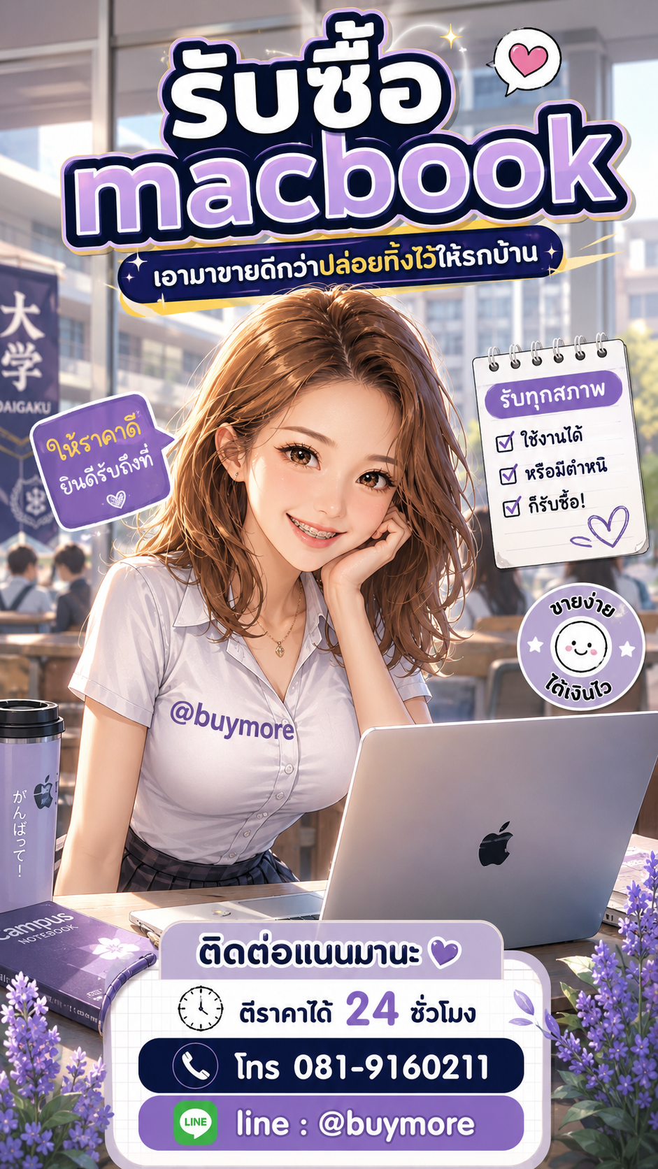 รับซื้อ macbook  macbook  Buymore.in.th