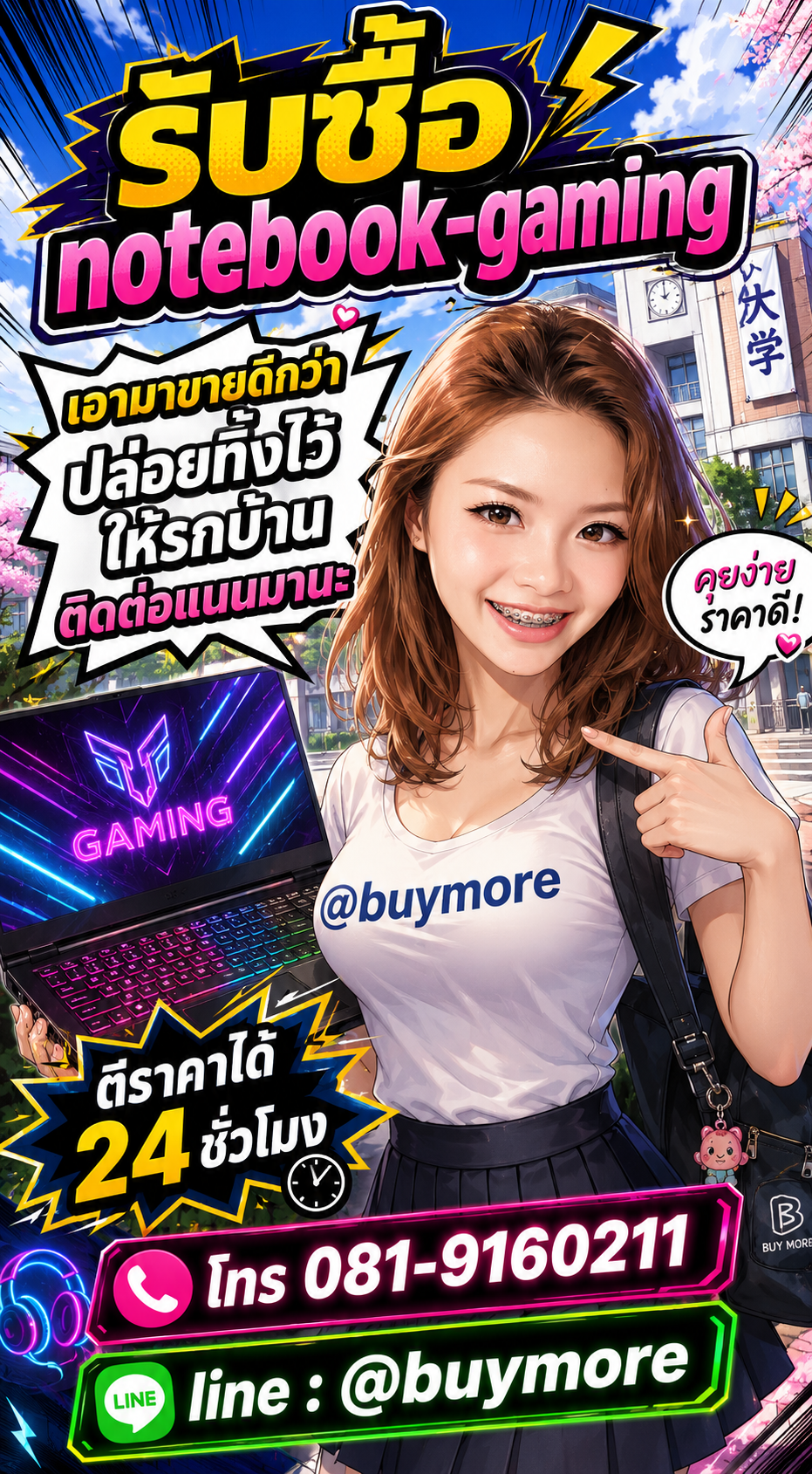 รับซื้อnotebook gaming Buymore.in.th ติดต่อประเมินราคา 24 ชั่วโมง