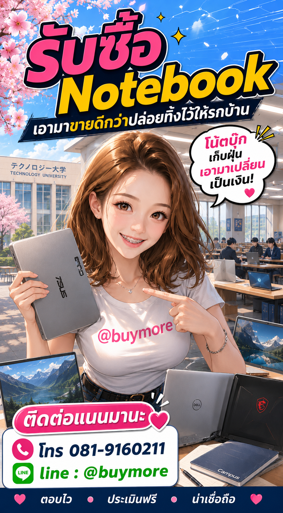 notebook Buymore.in.th ติดต่อประเมินราคา 24 ชั่วโมง