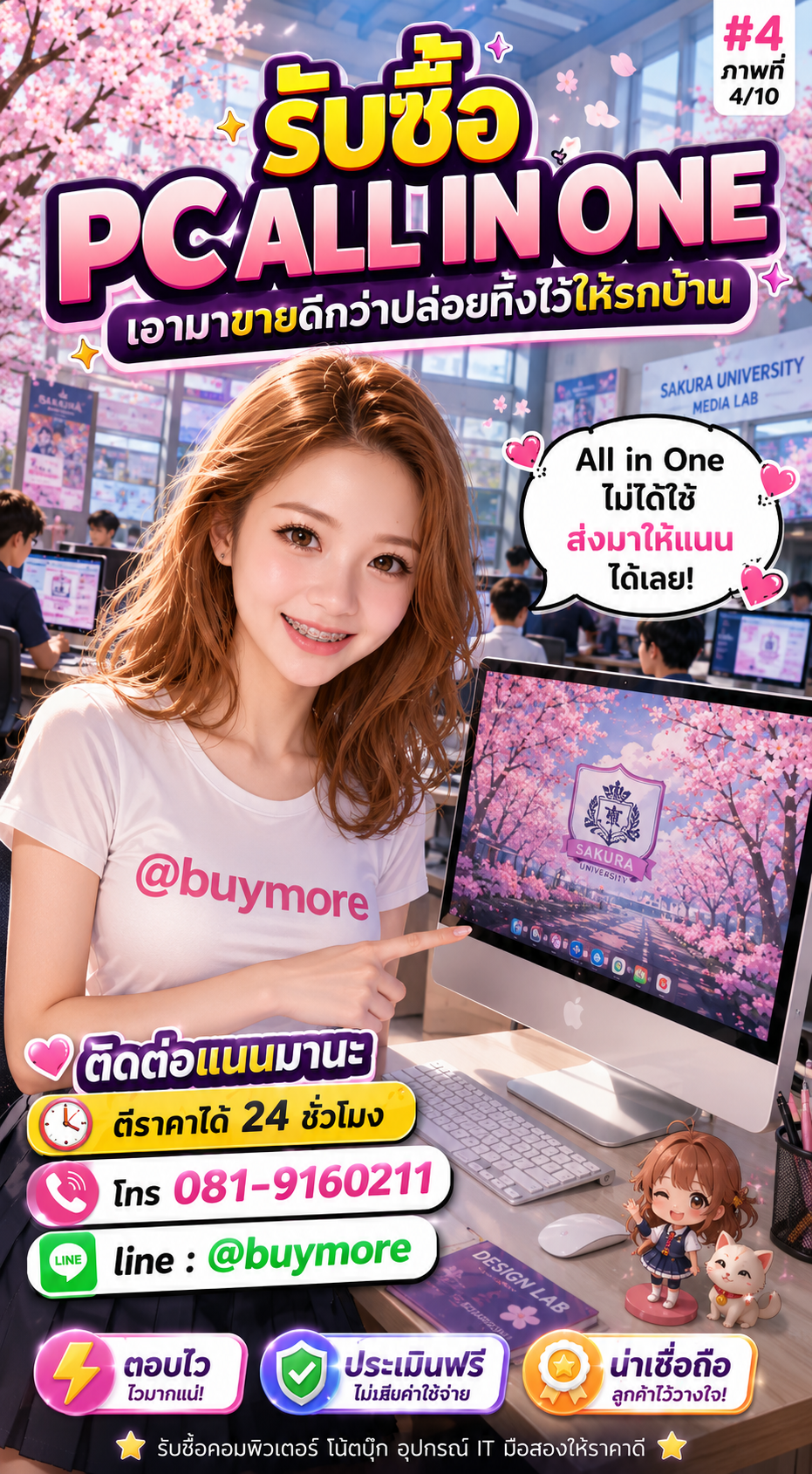 รับซื้อpc all in one Buymore.in.th ติดต่อประเมินราคา 24 ชั่วโมง