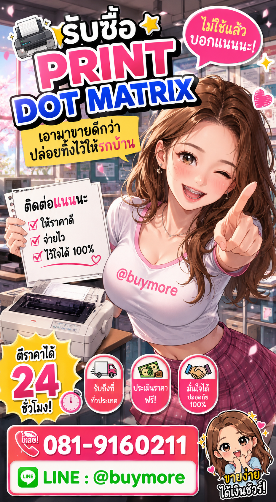 รับซื้อ print dot matrix Buymore.in.th ติดต่อประเมินราคา 24 ชั่วโมง