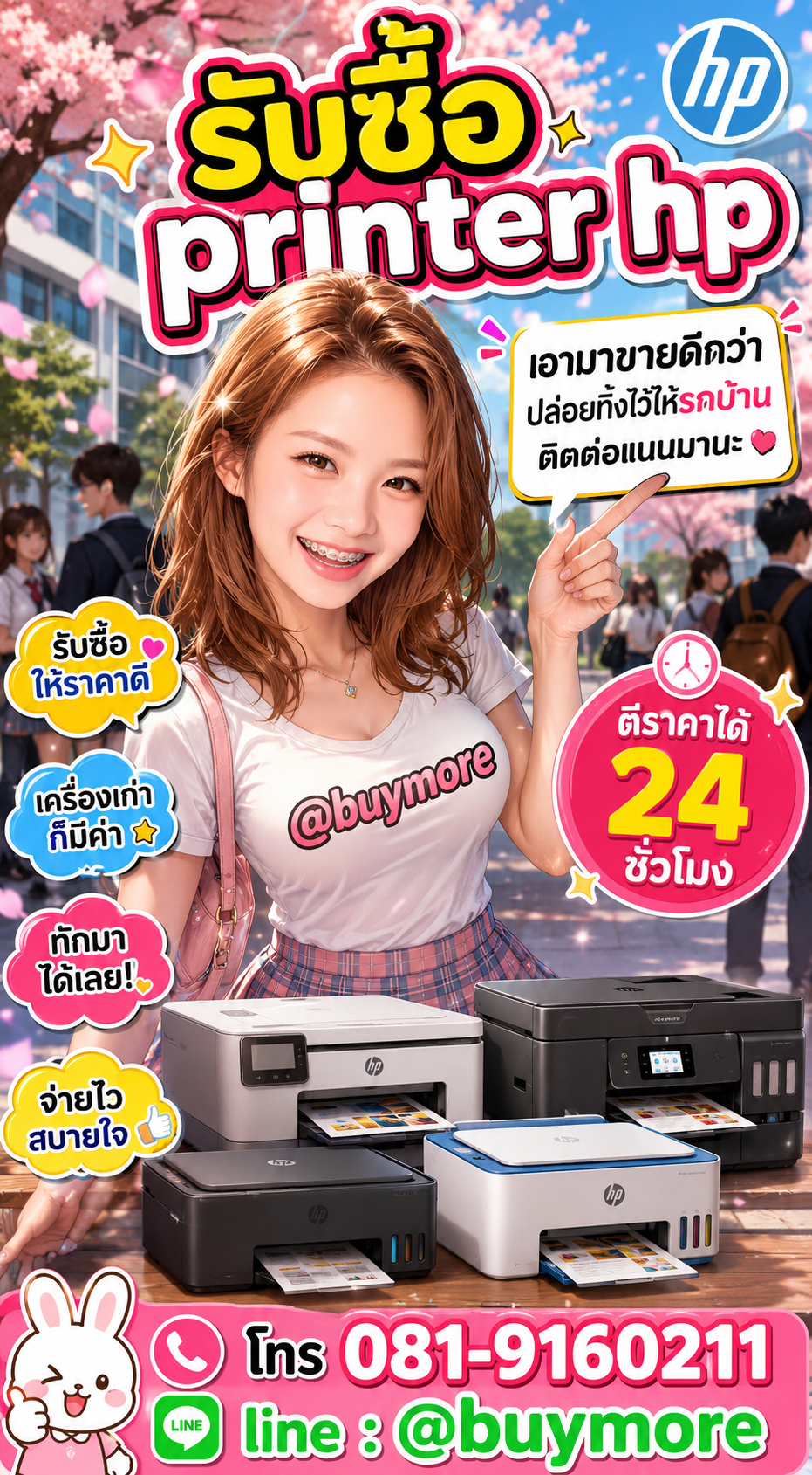 รับซื้อ printer hp Buymore.in.th ติดต่อประเมินราคา 24 ชั่วโมง