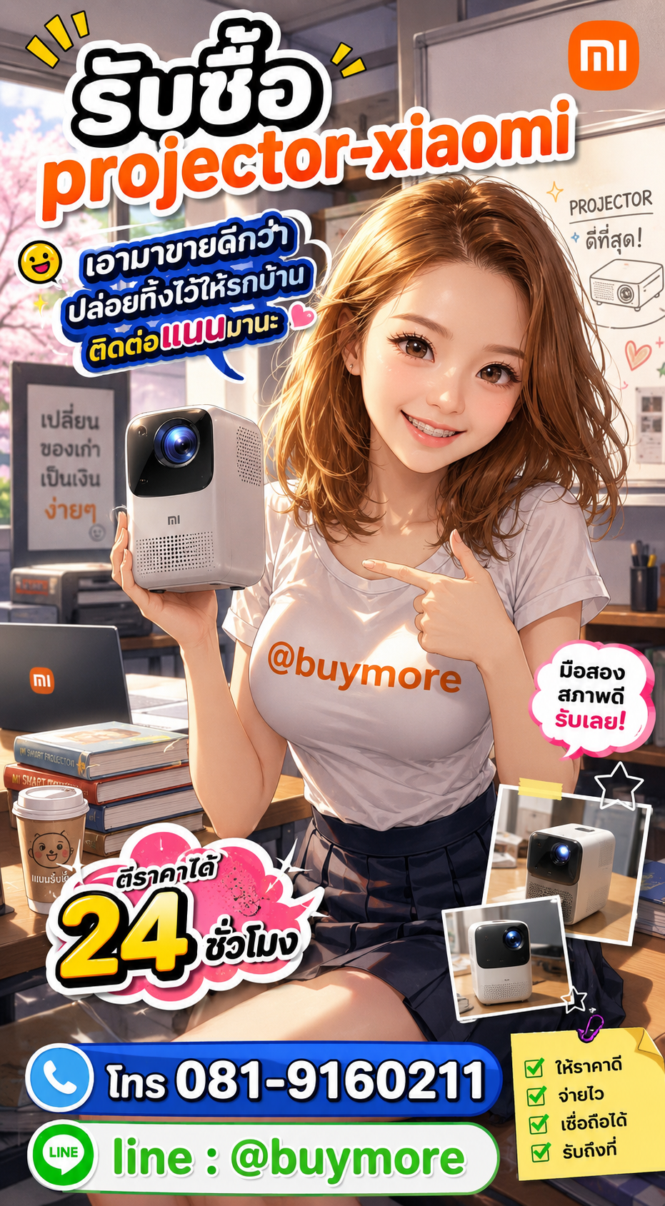 รับซื้อprojector xiaomi Buymore.in.th ติดต่อประเมินราคา 24 ชั่วโมง