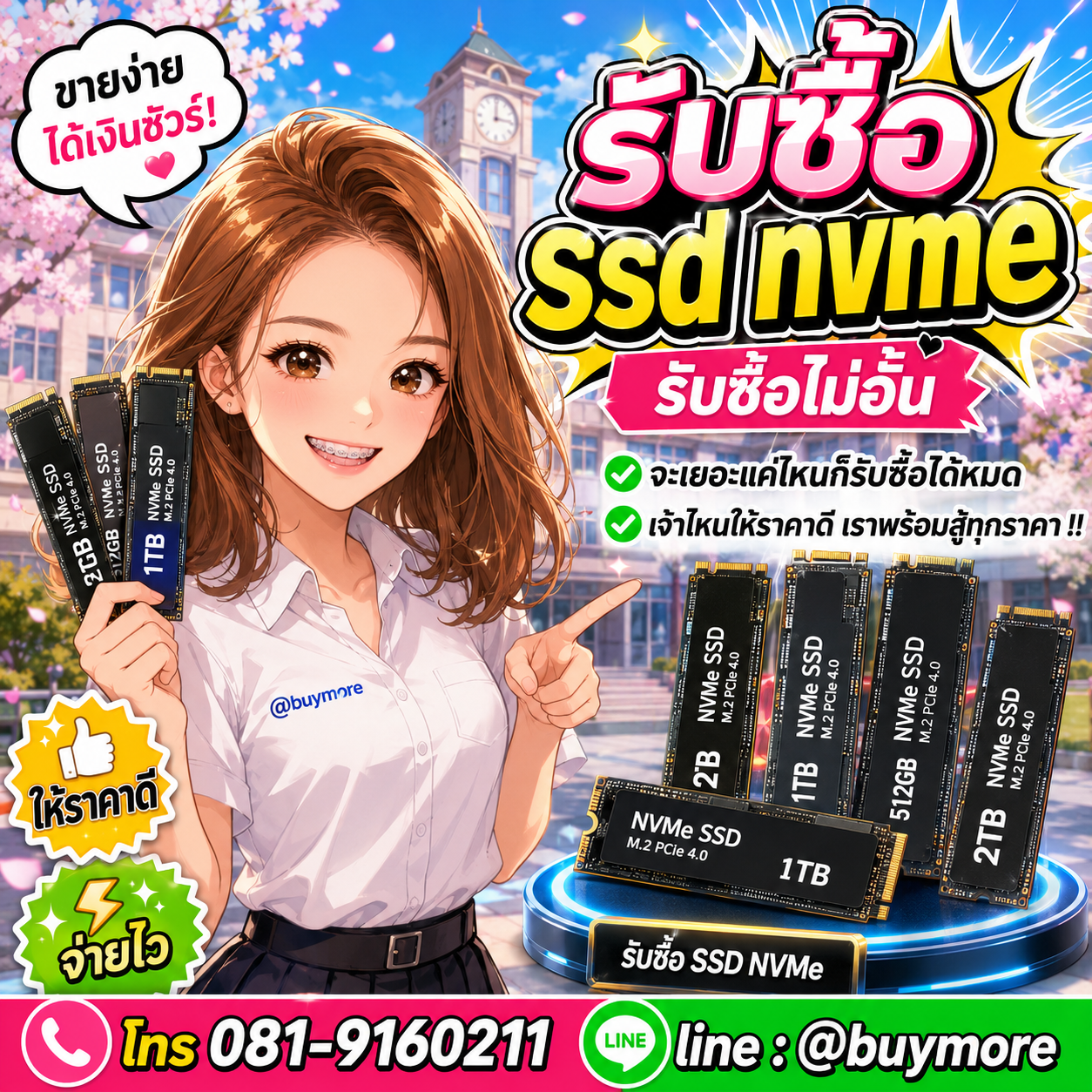 Buymore รับซื้อ ssd nvme และยังมีสินค้าจำหน่ายราคาพิเศษ
