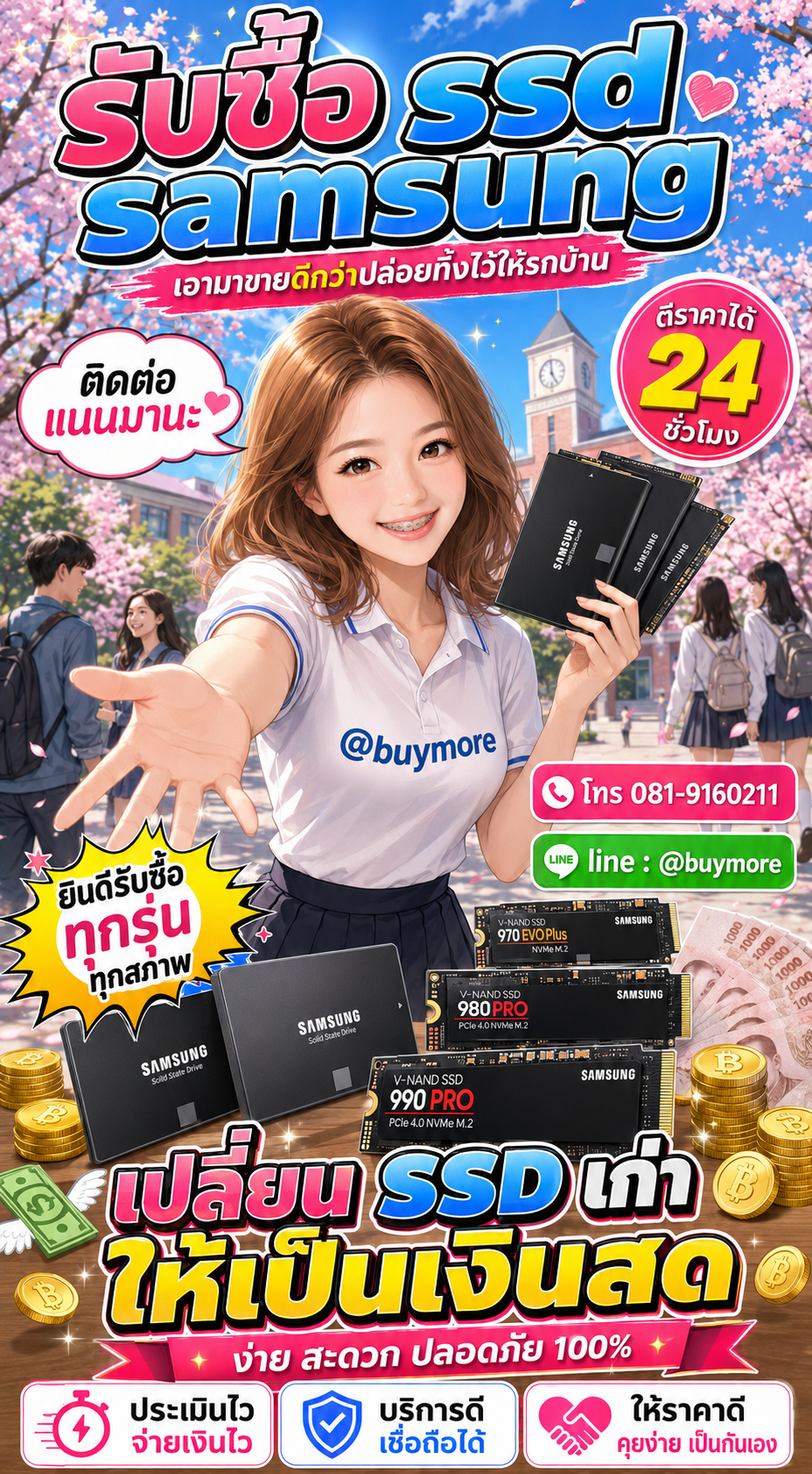 รับซื้อ ssd samsung Buymore.in.th ติดต่อประเมินราคา 24 ชั่วโมง