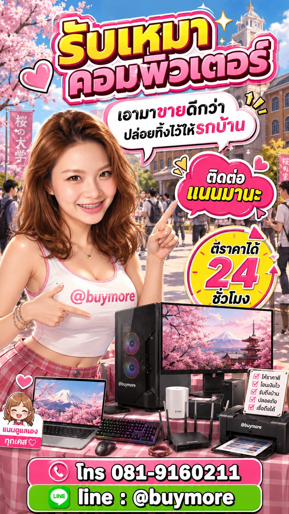 รับเหมาคอมพิวเตอร์ Buymore.in.th รับซื้อเหมา คอมมือสอง คอมเก่า จำนวนมาก
