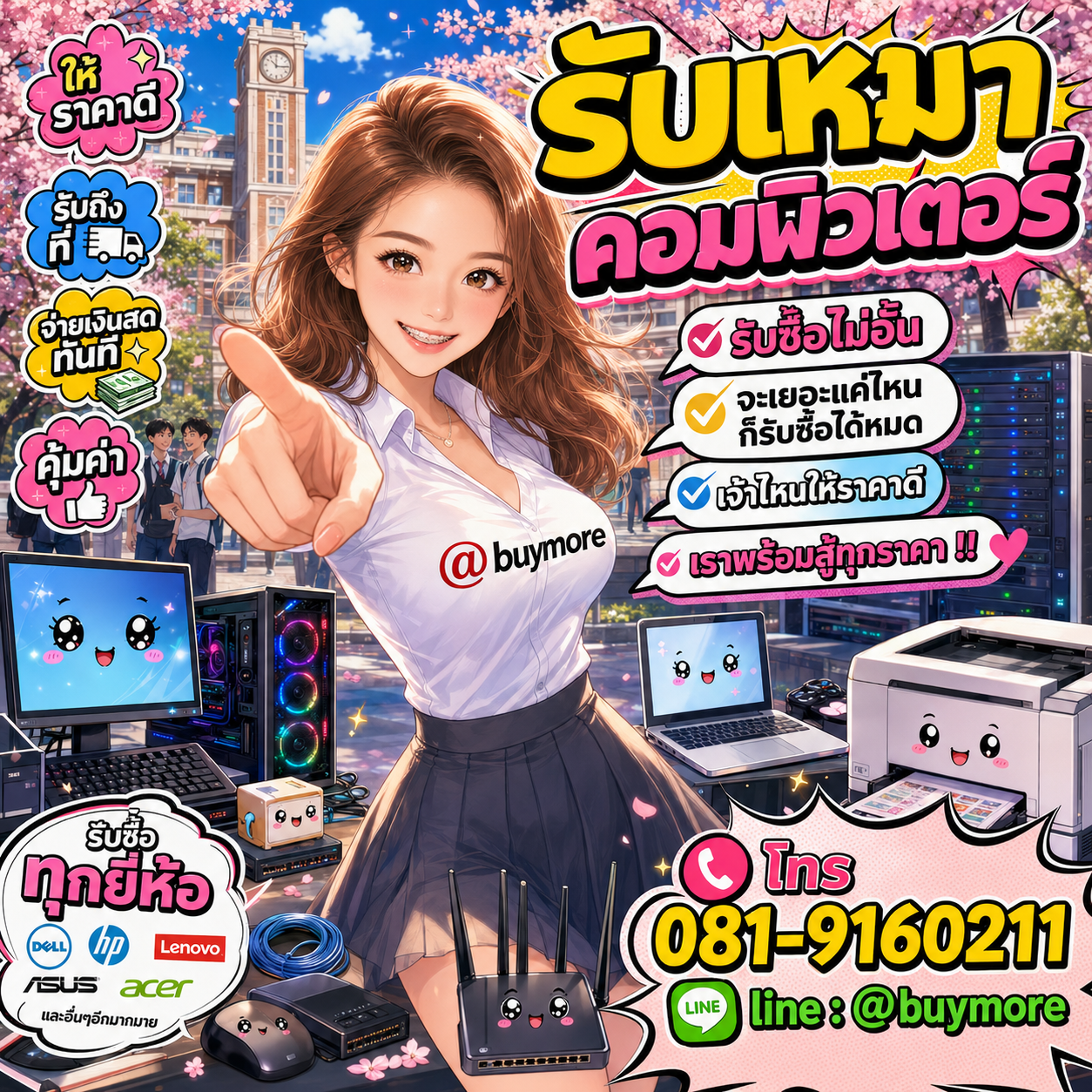 Buymore รับเหมาคอมพิวเตอร์และมีสินค้าจำหน่ายราคาพิเศษ