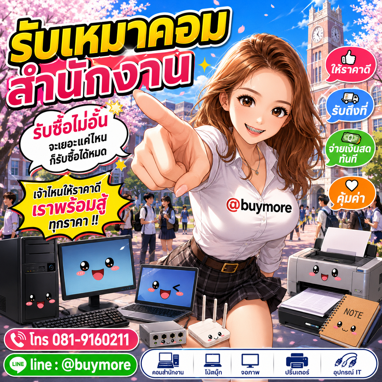 Buymore รับเหมาคอมสำนักงานและมีสินค้าจำหน่ายราคาพิเศษ